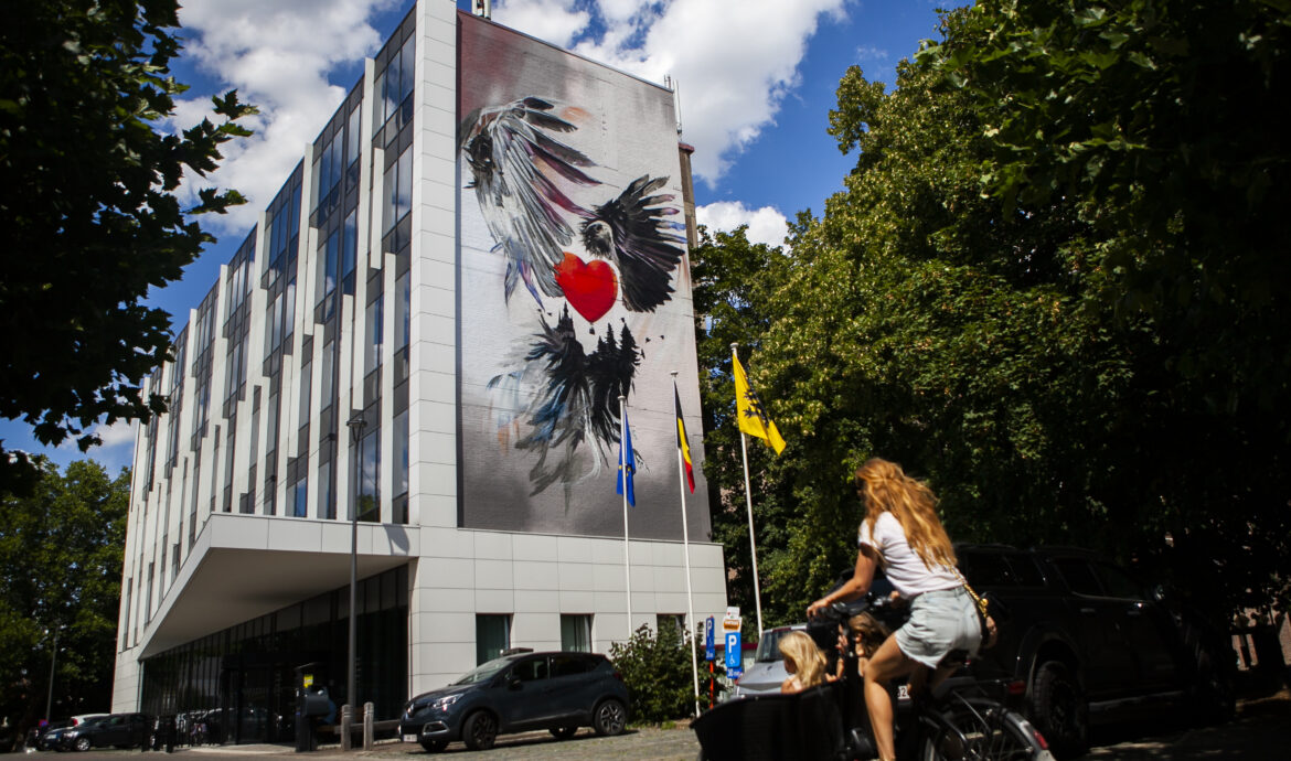 Street art project voor het stadhuis van Aarschot